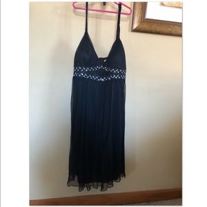 Black bead accent dress
